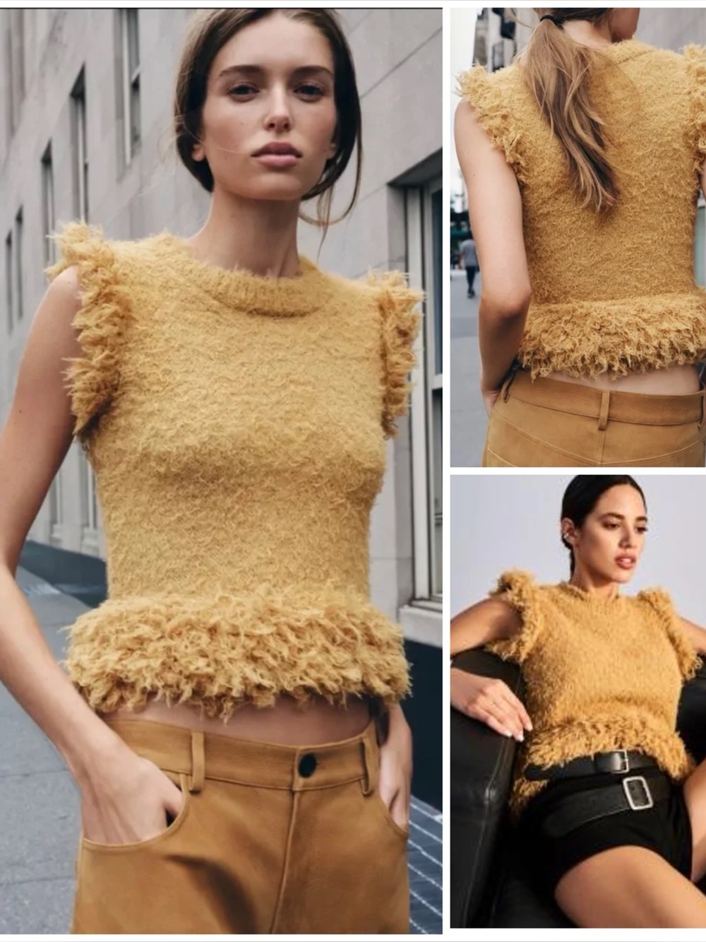 ZARA ~ FAUX FUR KNIT VEST